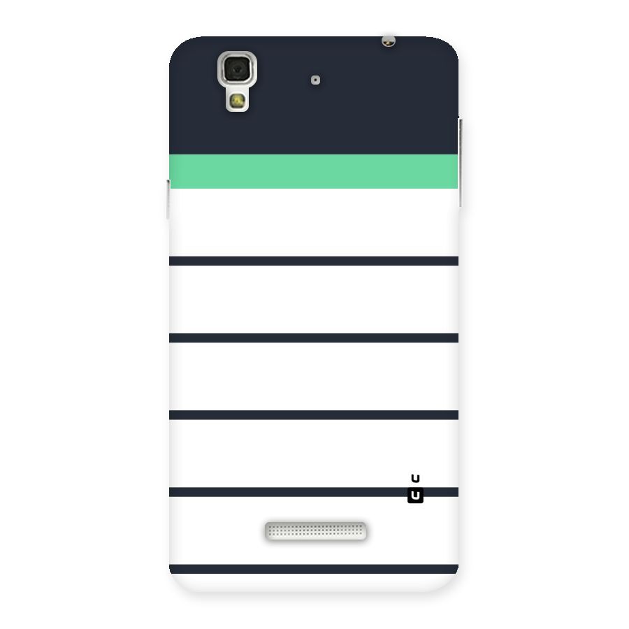 White and Simple Stripes Back Case for YU Yureka Plus