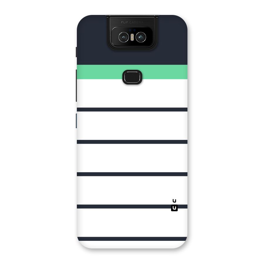 White and Simple Stripes Back Case for Zenfone 6z