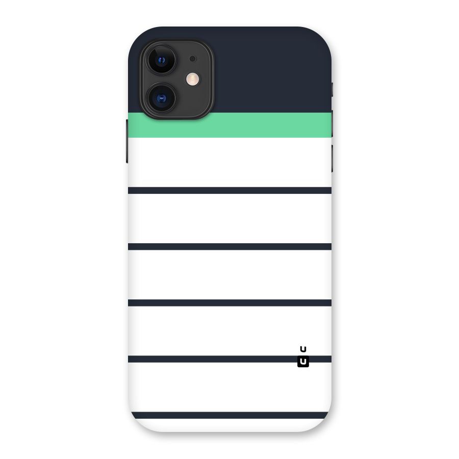 White and Simple Stripes Back Case for iPhone 11