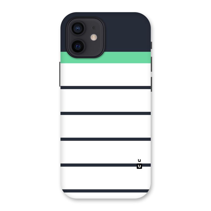 White and Simple Stripes Back Case for iPhone 12
