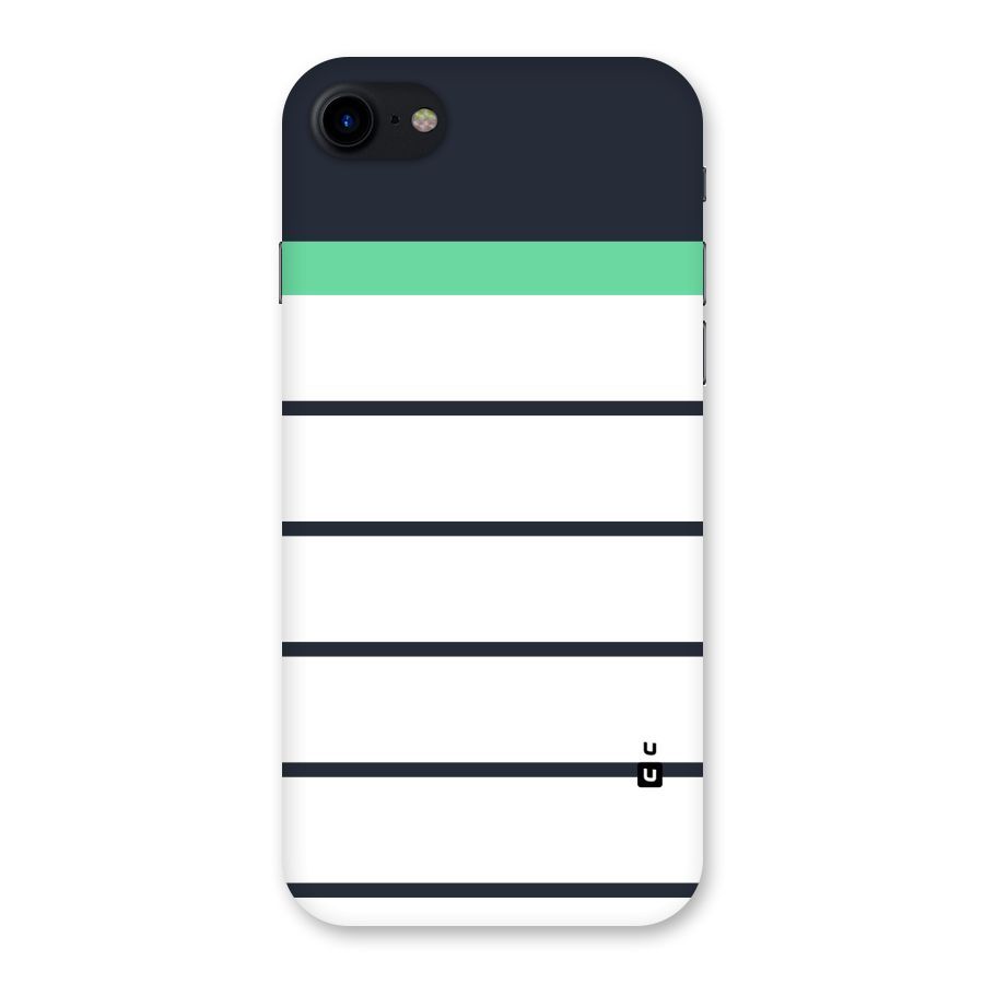 White and Simple Stripes Back Case for iPhone SE 2020