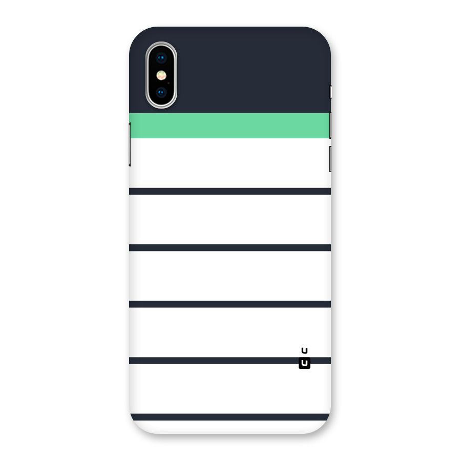 White and Simple Stripes Back Case for iPhone XS