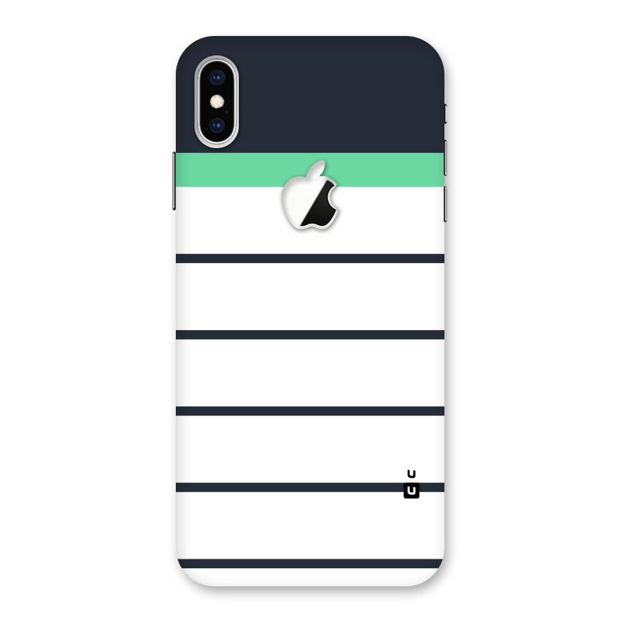 White and Simple Stripes Back Case for iPhone XS Max Apple Cut