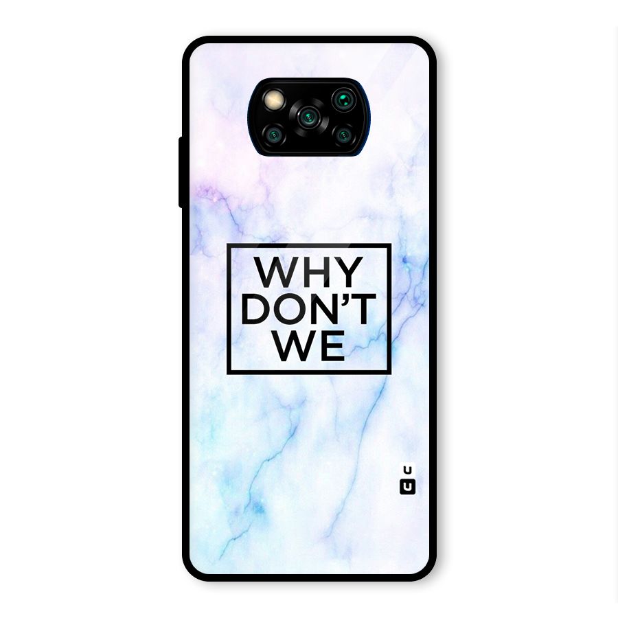 Why Dont We Glass Back Case for Poco X3 Pro