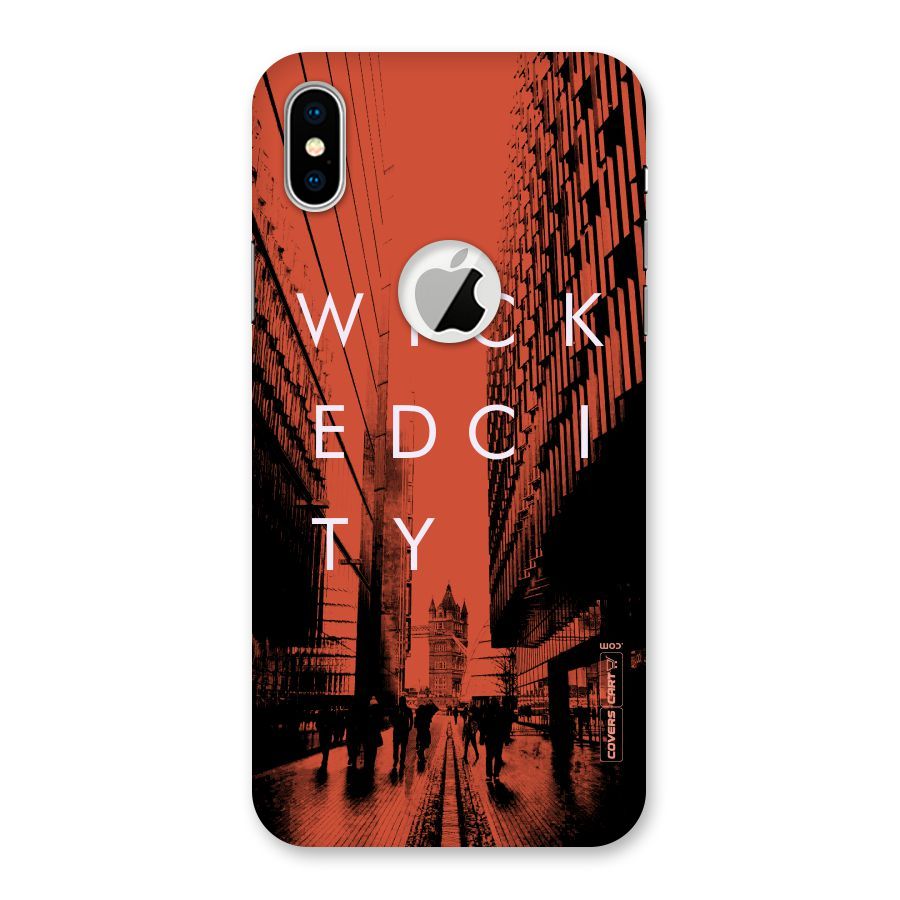 Wicked City Back Case for iPhone X Logo Cut