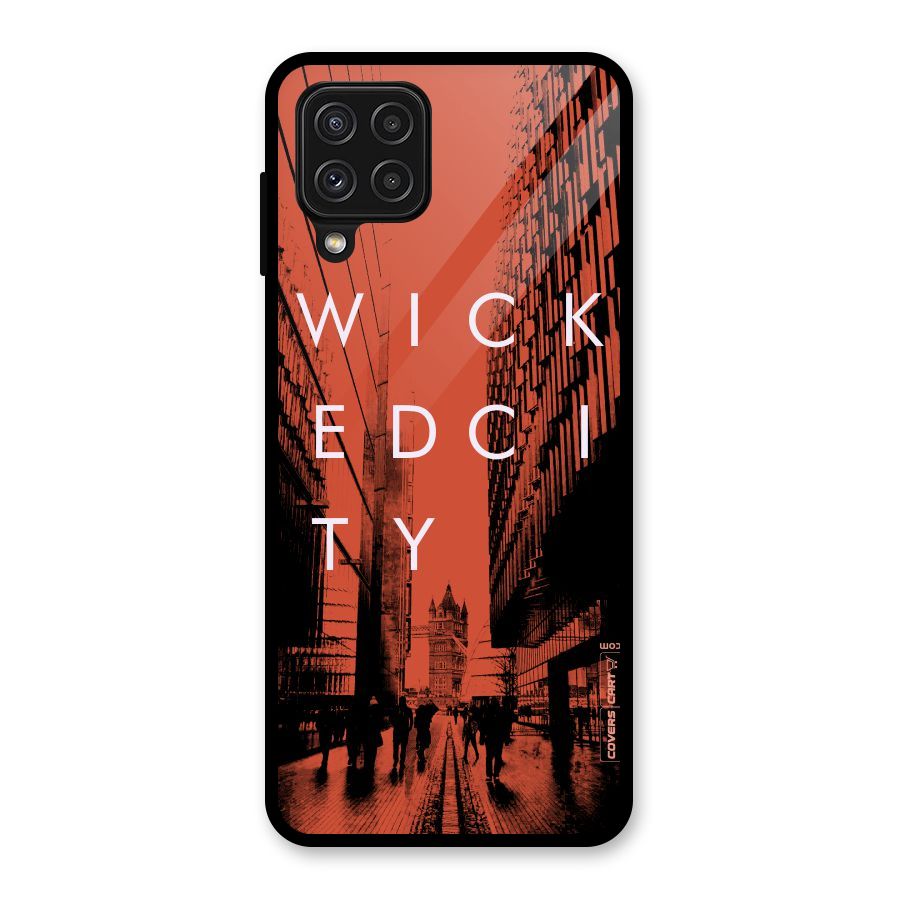 Wicked City Glass Back Case for Galaxy A22 4G