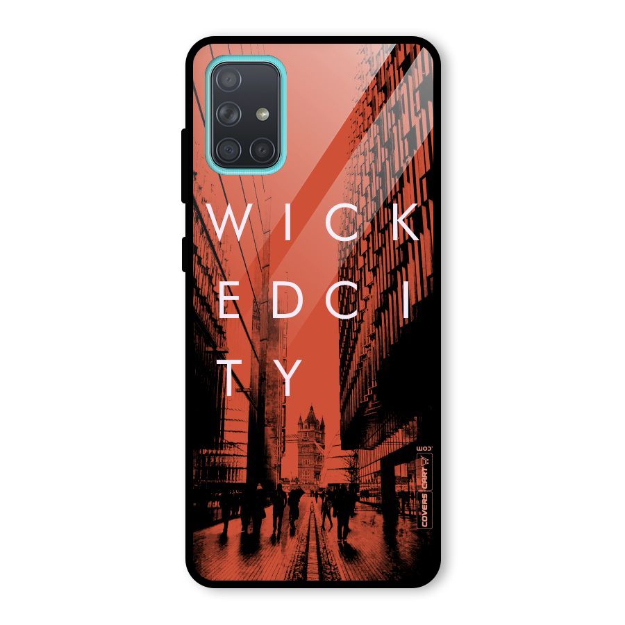 Wicked City Glass Back Case for Galaxy A71