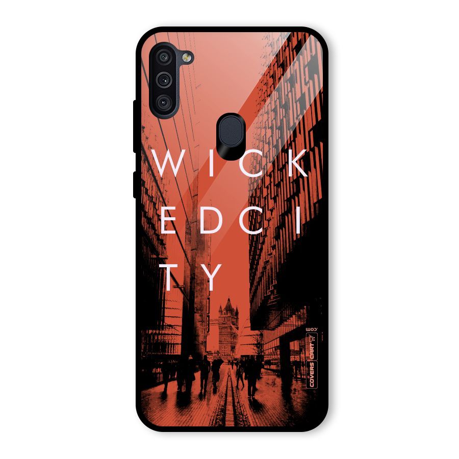 Wicked City Glass Back Case for Galaxy M11