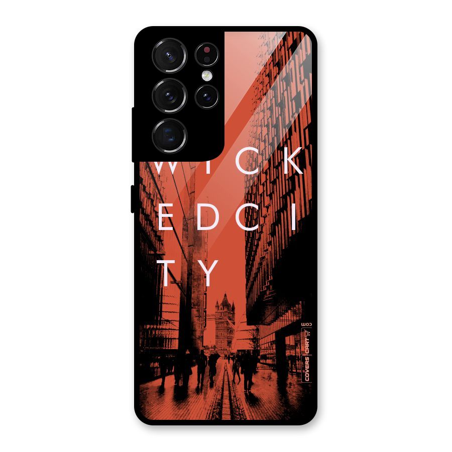 Wicked City Glass Back Case for Galaxy S21 Ultra 5G
