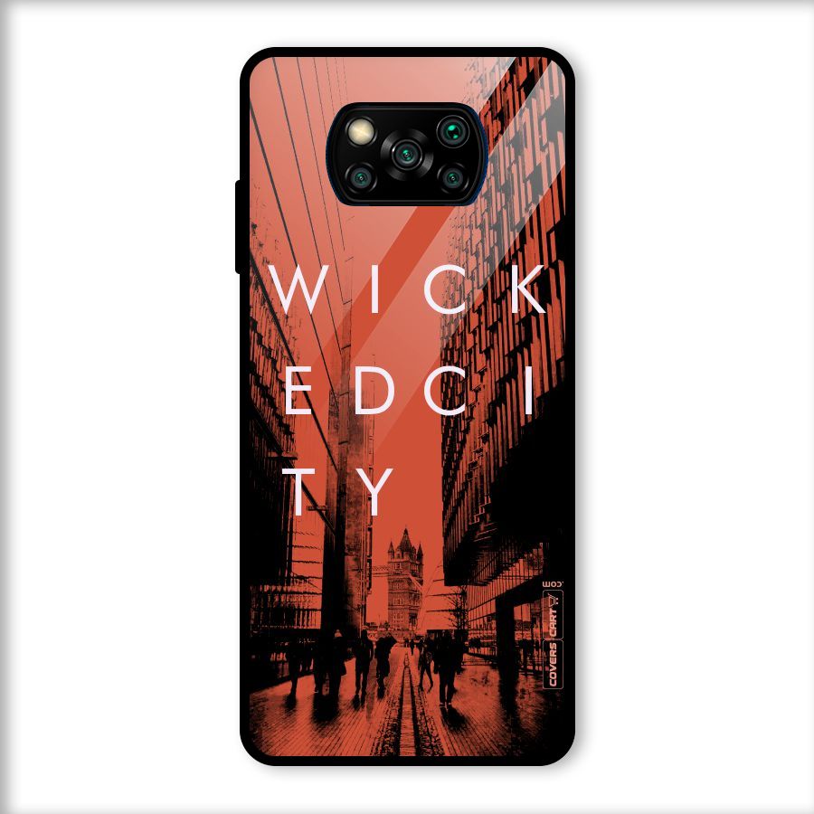 Wicked City Glass Back Case for Poco X3