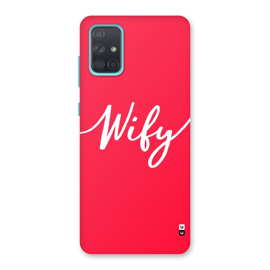 Wify Back Case for Galaxy A71