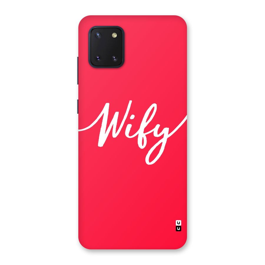 Wify Back Case for Galaxy Note 10 Lite
