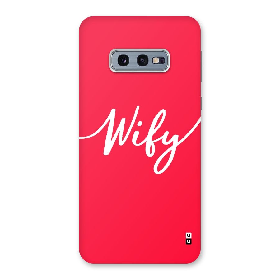 Wify Back Case for Galaxy S10e