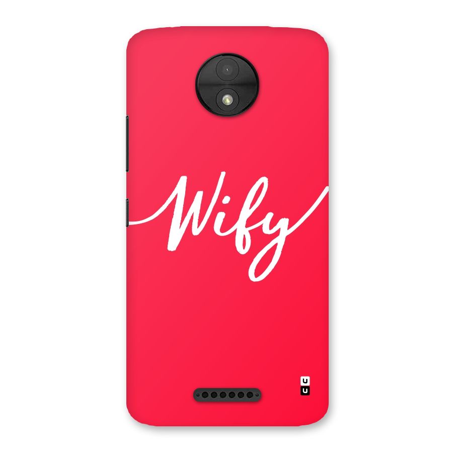 Wify Back Case for Moto C