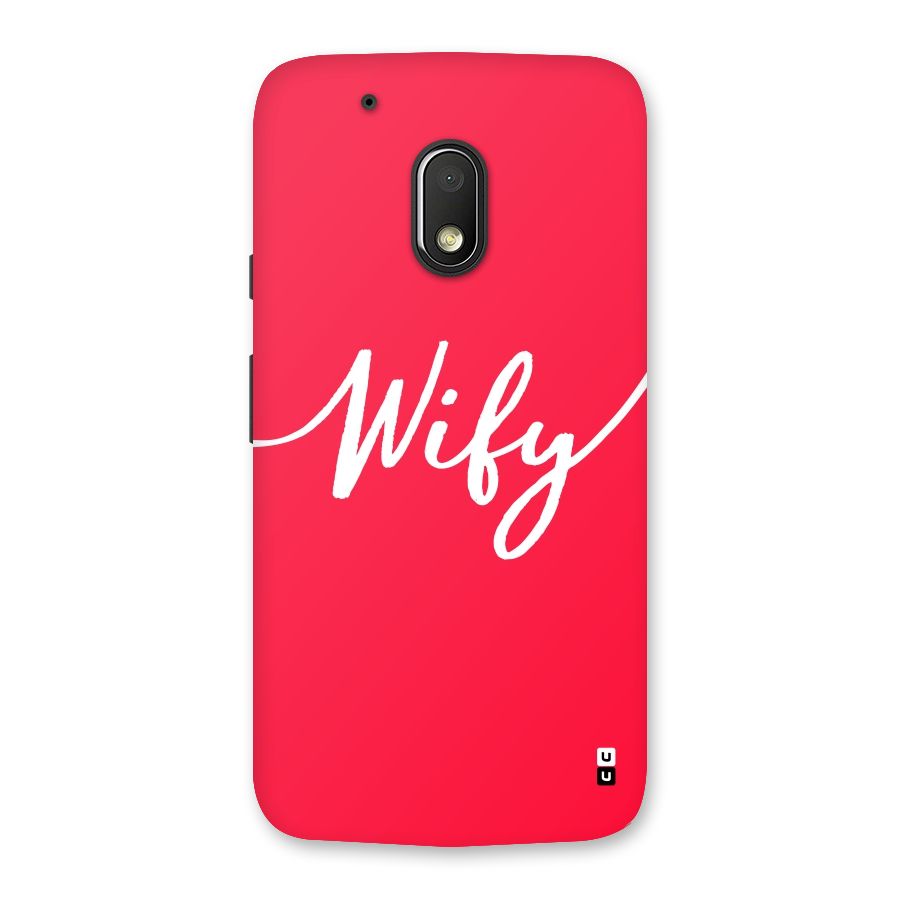 Wify Back Case for Moto G4 Play