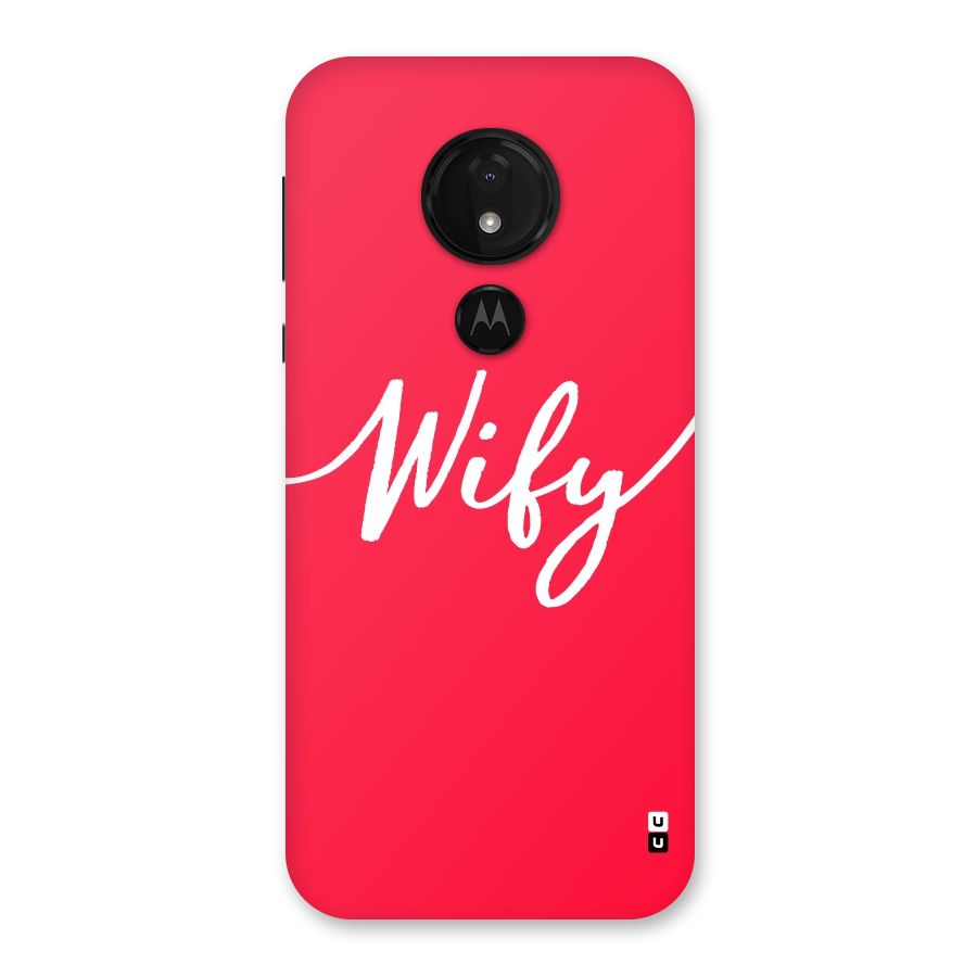 Wify Back Case for Moto G7 Power