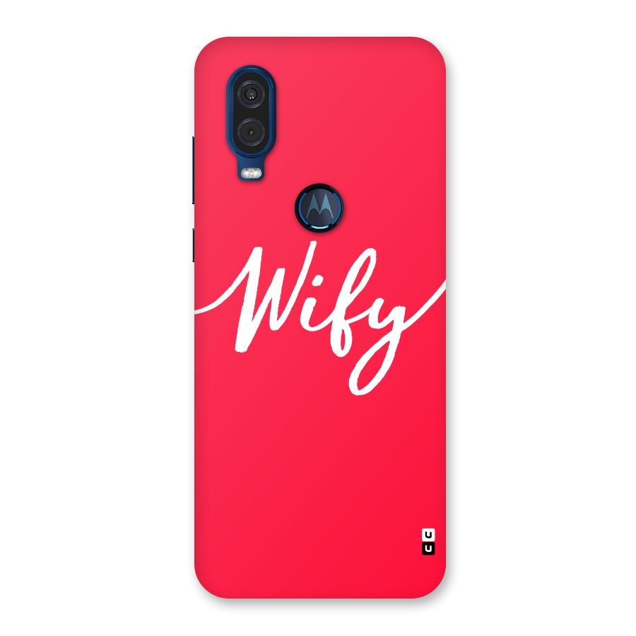 Wify Back Case for Motorola One Vision