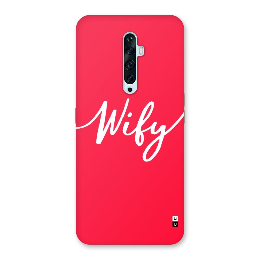 Wify Back Case for Oppo Reno2 Z