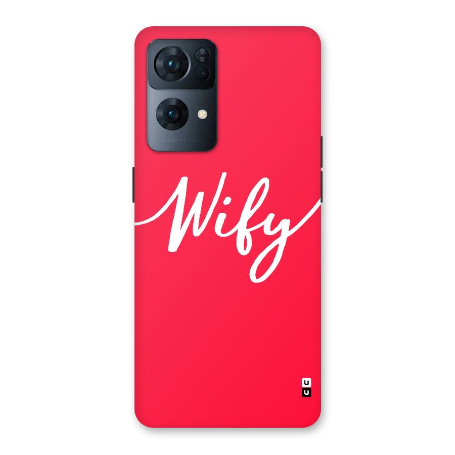 Wify Back Case for Oppo Reno7 Pro 5G