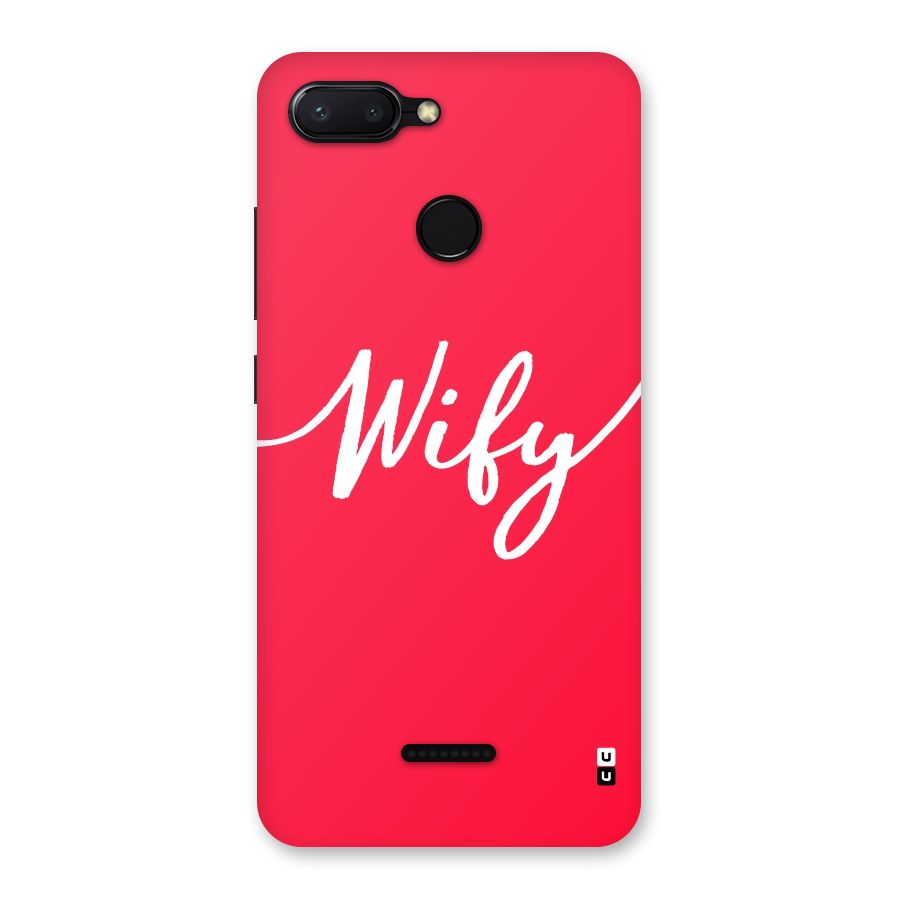 Wify Back Case for Redmi 6