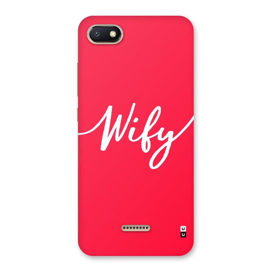 Wify Back Case for Redmi 6A