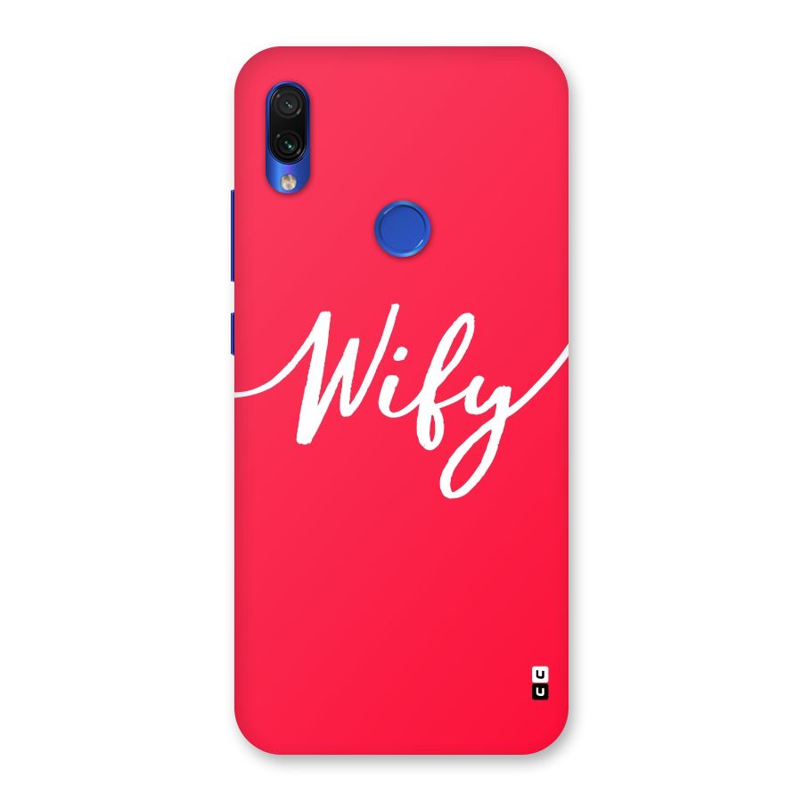 Wify Back Case for Redmi Note 7S