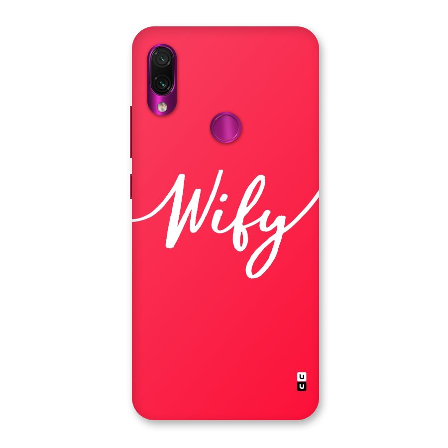 Wify Back Case for Redmi Note 7 Pro