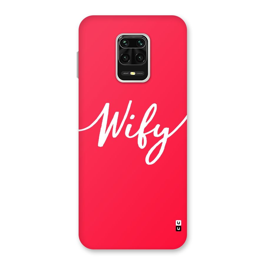 Wify Back Case for Redmi Note 9 Pro