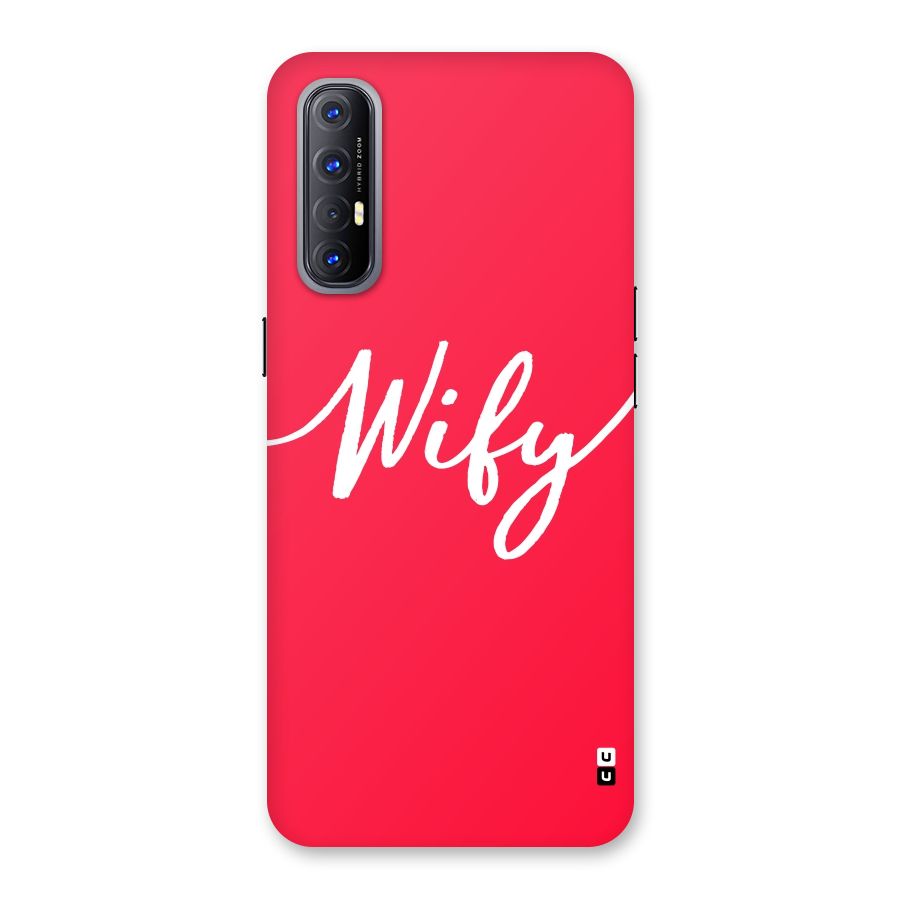 Wify Back Case for Reno3 Pro