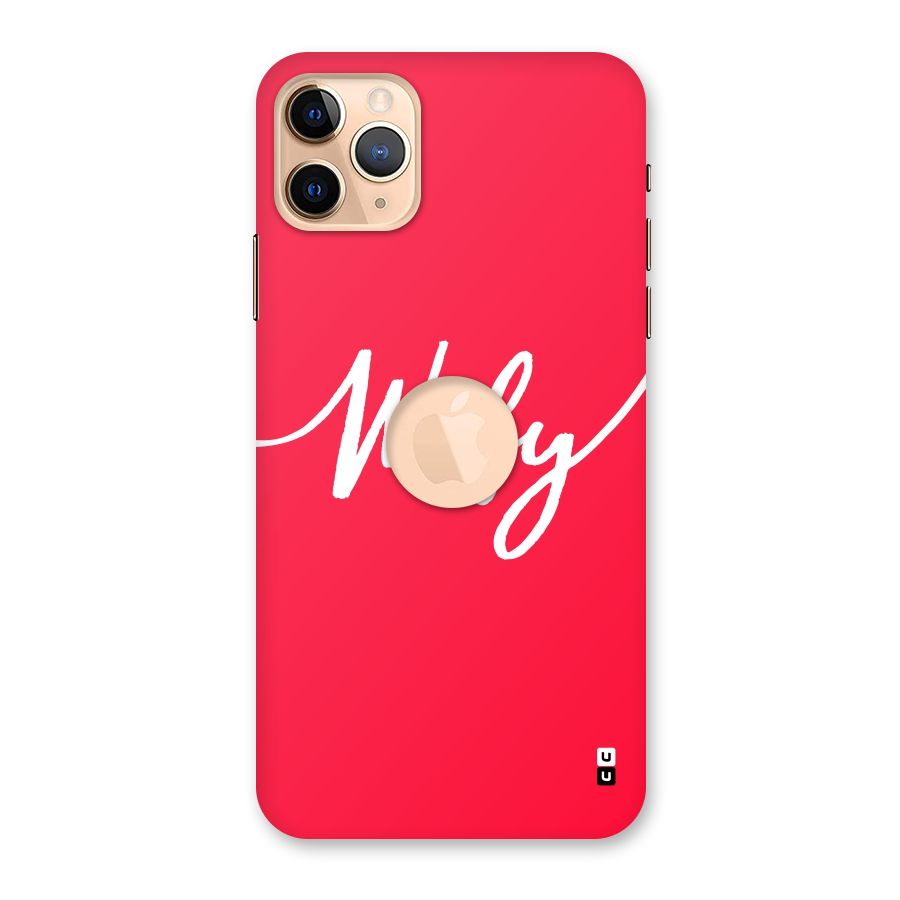 Wify Back Case for iPhone 11 Pro Max Logo Cut