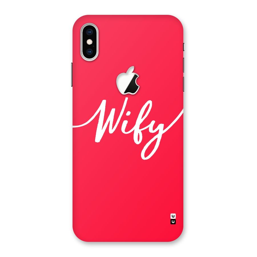 Wify Back Case for iPhone XS Max Apple Cut