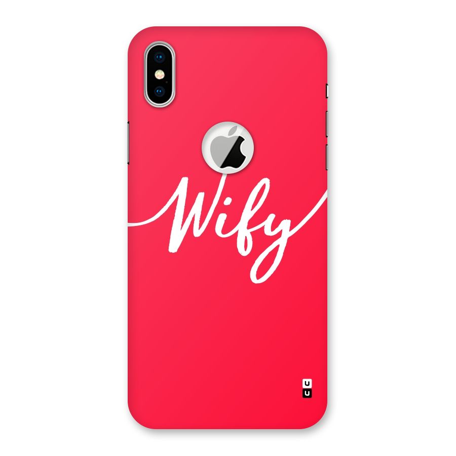 Wify Back Case for iPhone X Logo Cut