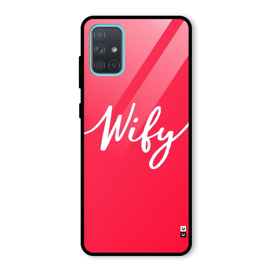 Wify Glass Back Case for Galaxy A71