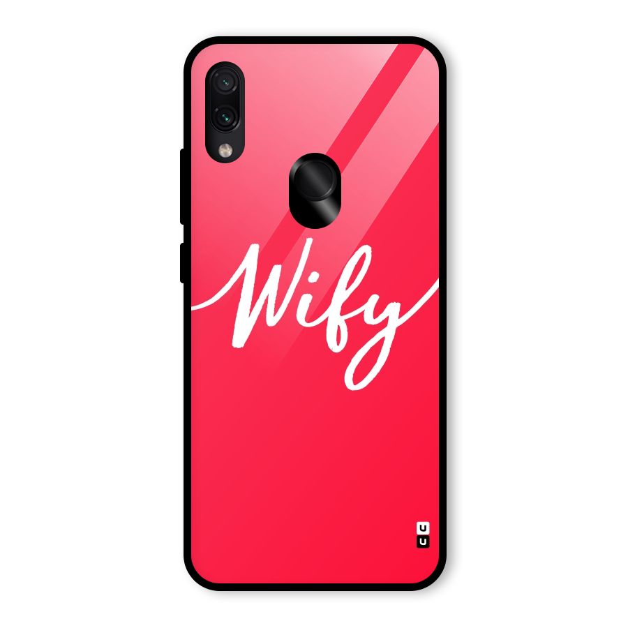 Wify Glass Back Case for Redmi Note 7 Pro