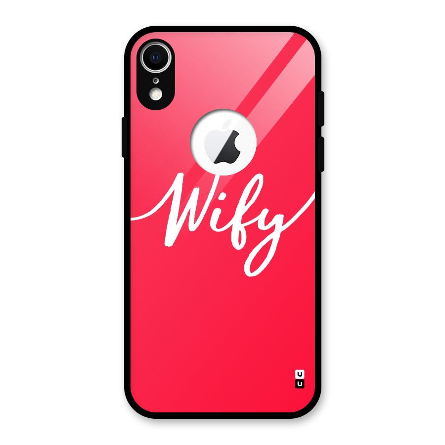 Wify Glass Back Case for iPhone XR Logo Cut