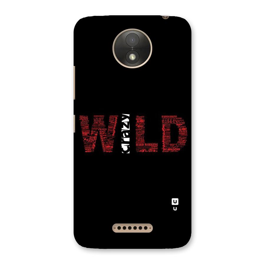 Wild Crazy Back Case for Moto C Plus