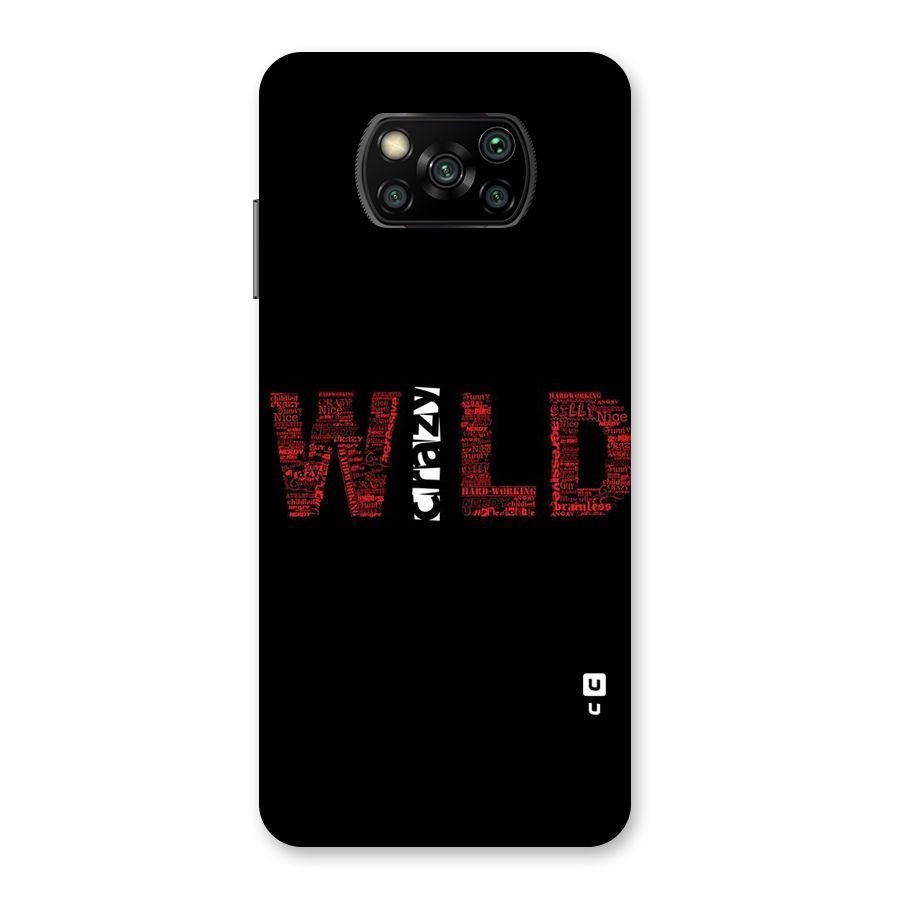 Wild Crazy Back Case for Poco X3