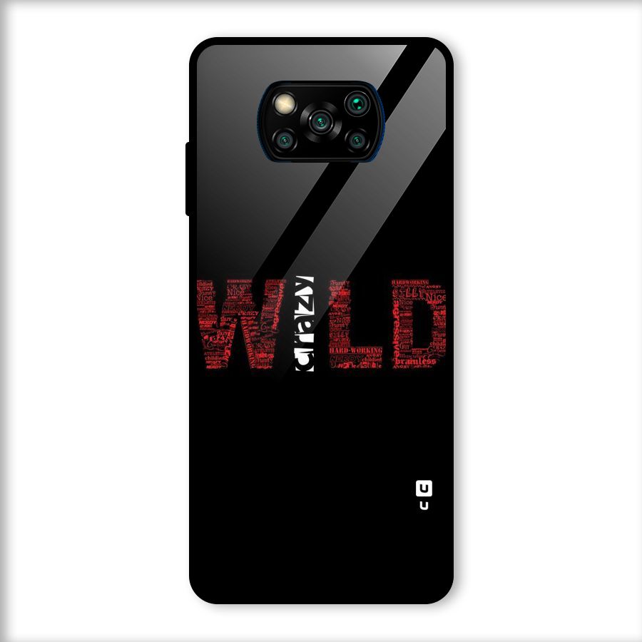 Wild Crazy Glass Back Case for Poco X3