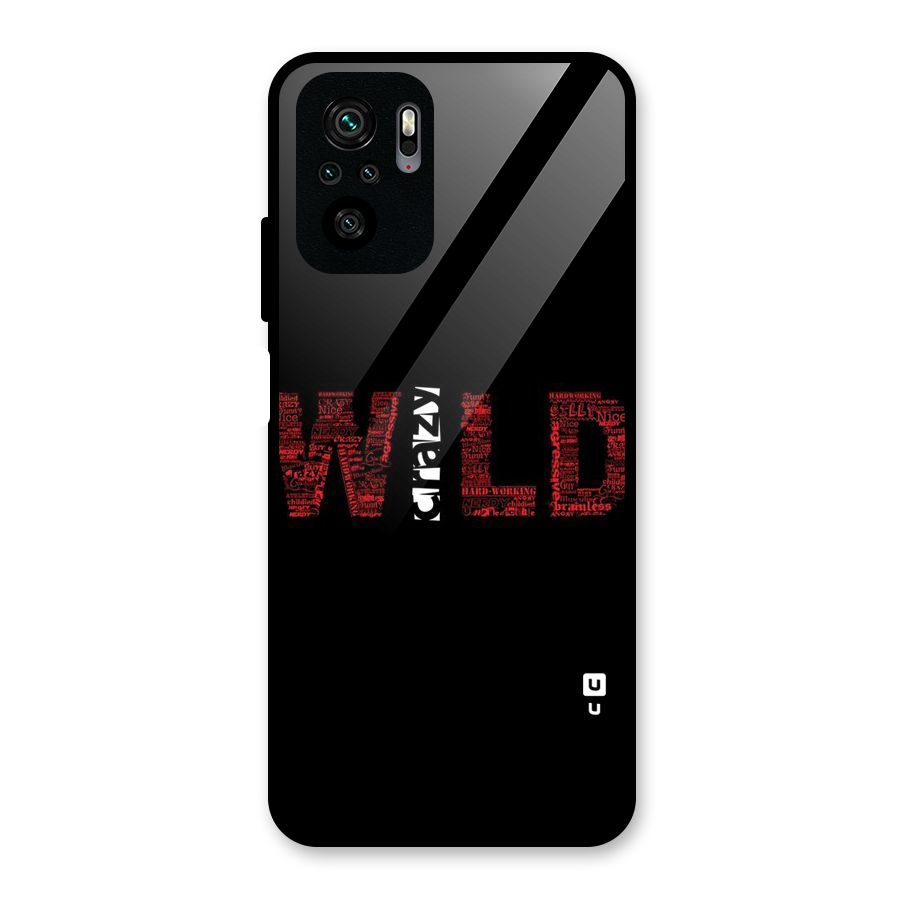 Wild Crazy Glass Back Case for Redmi Note 10S