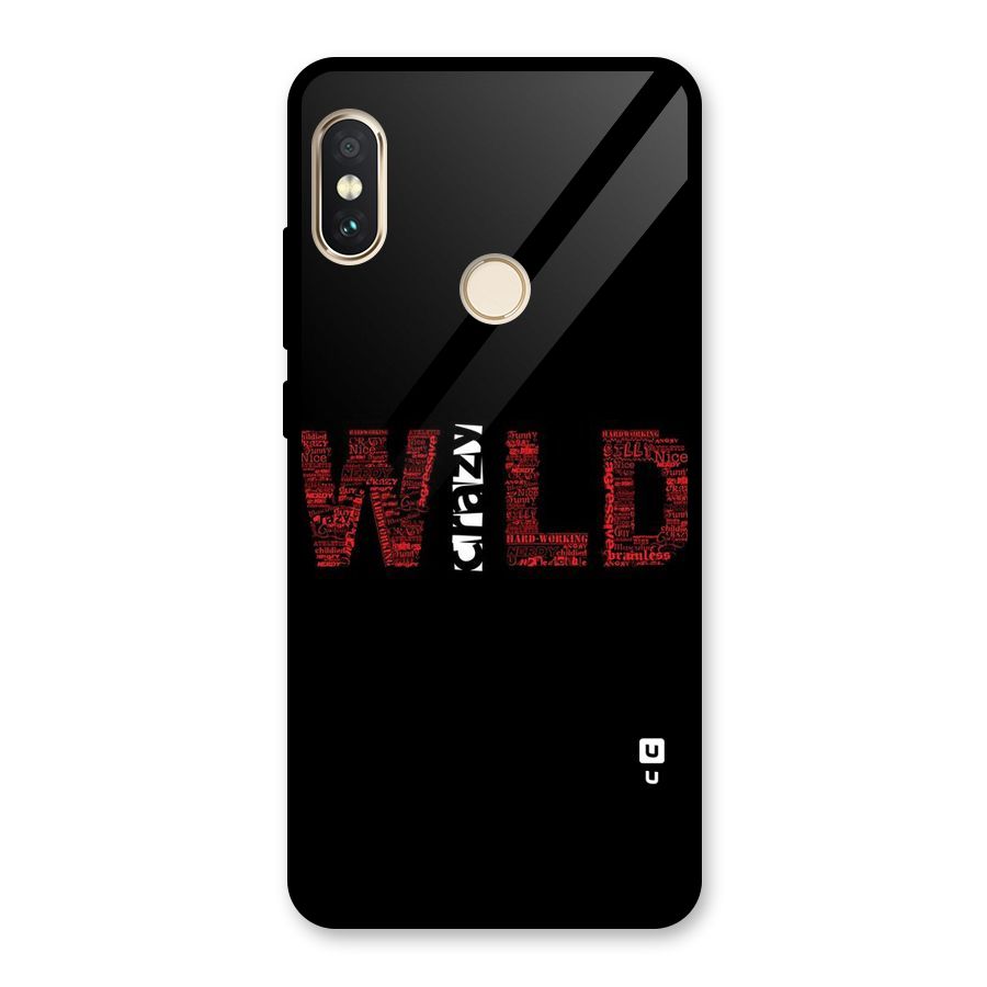 Wild Crazy Glass Back Case for Redmi Note 5 Pro