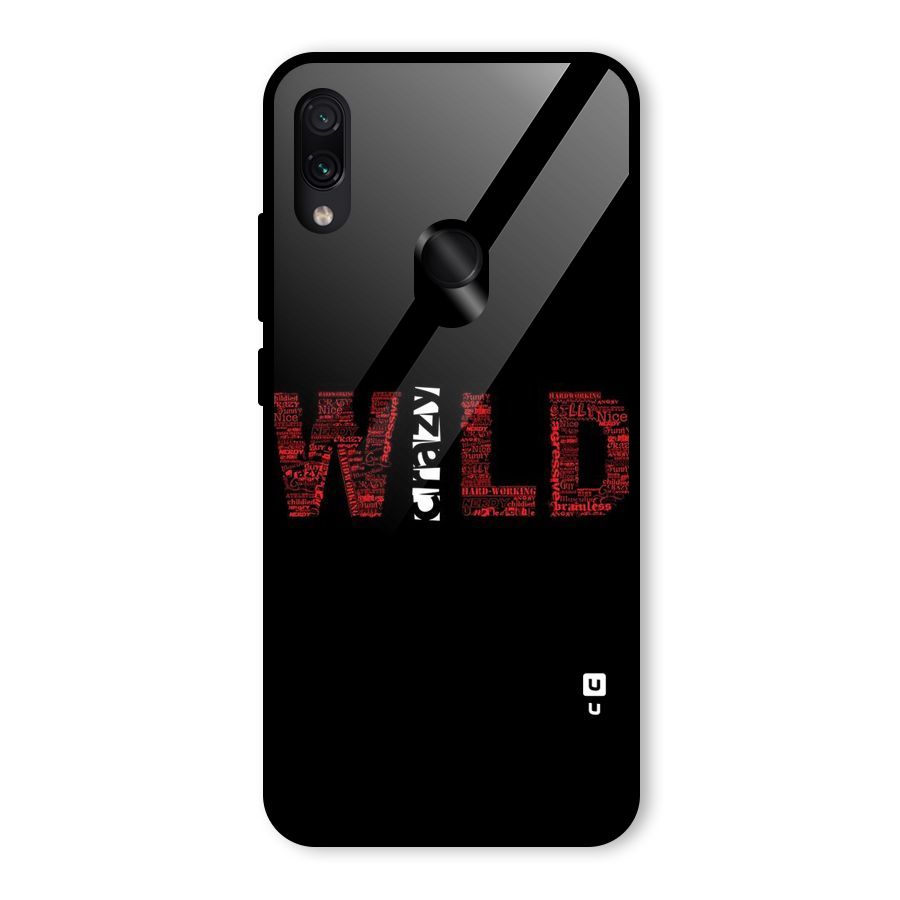 Wild Crazy Glass Back Case for Redmi Note 7 Pro