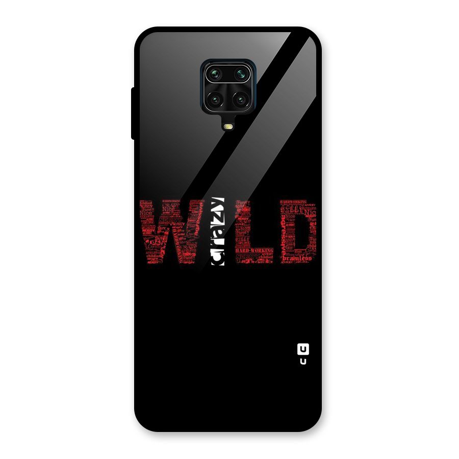 Wild Crazy Glass Back Case for Redmi Note 9 Pro