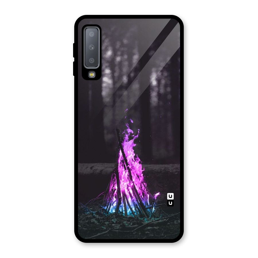 Wild Fire Glass Back Case for Galaxy A7 (2018)