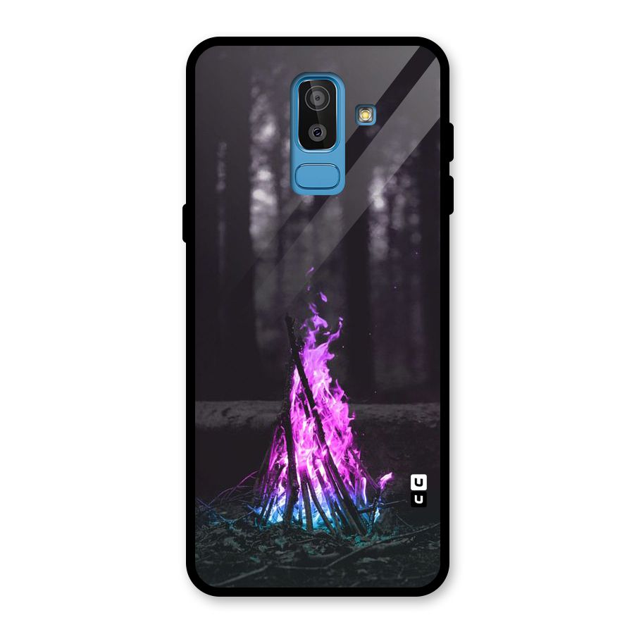 Wild Fire Glass Back Case for Galaxy J8