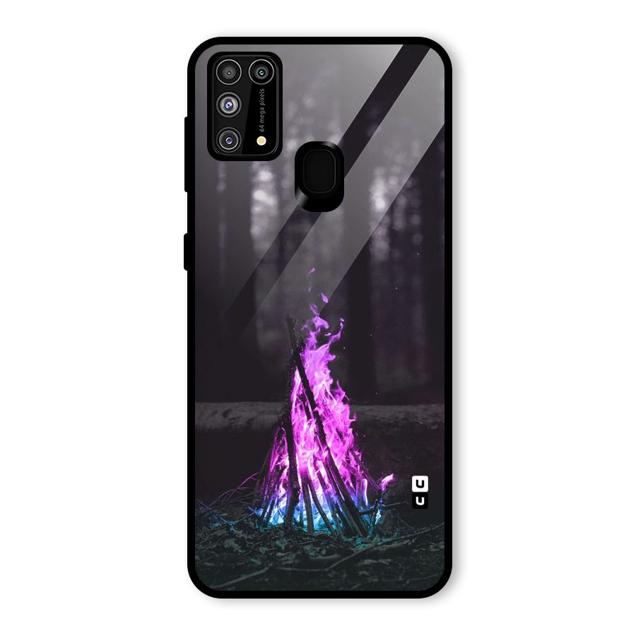 Wild Fire Glass Back Case for Galaxy M31