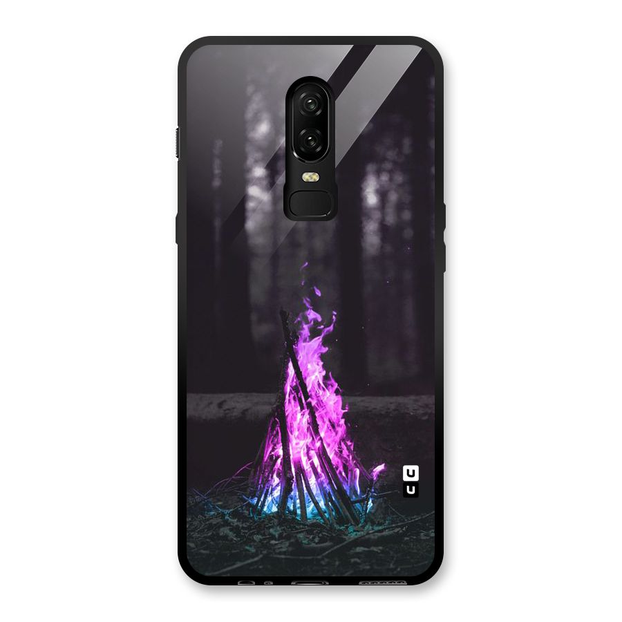 Wild Fire Glass Back Case for OnePlus 6