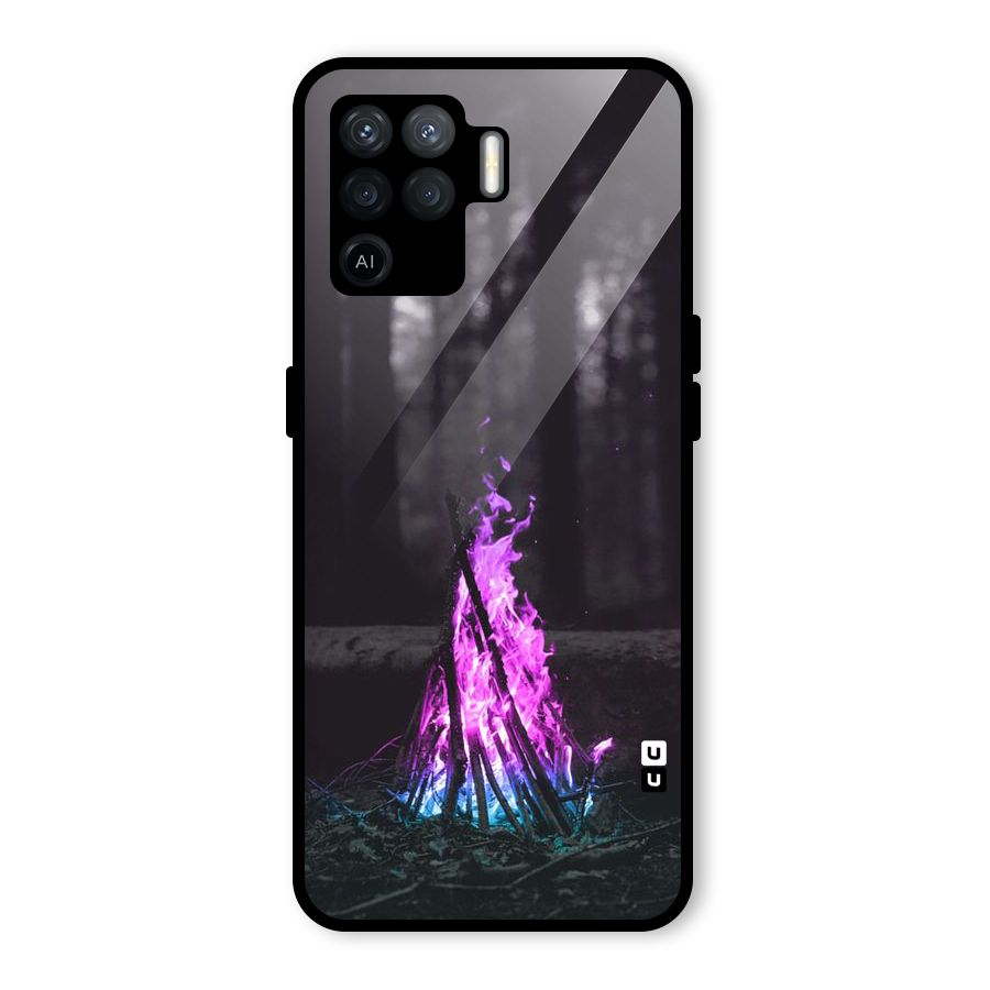 Wild Fire Glass Back Case for Oppo F19 Pro