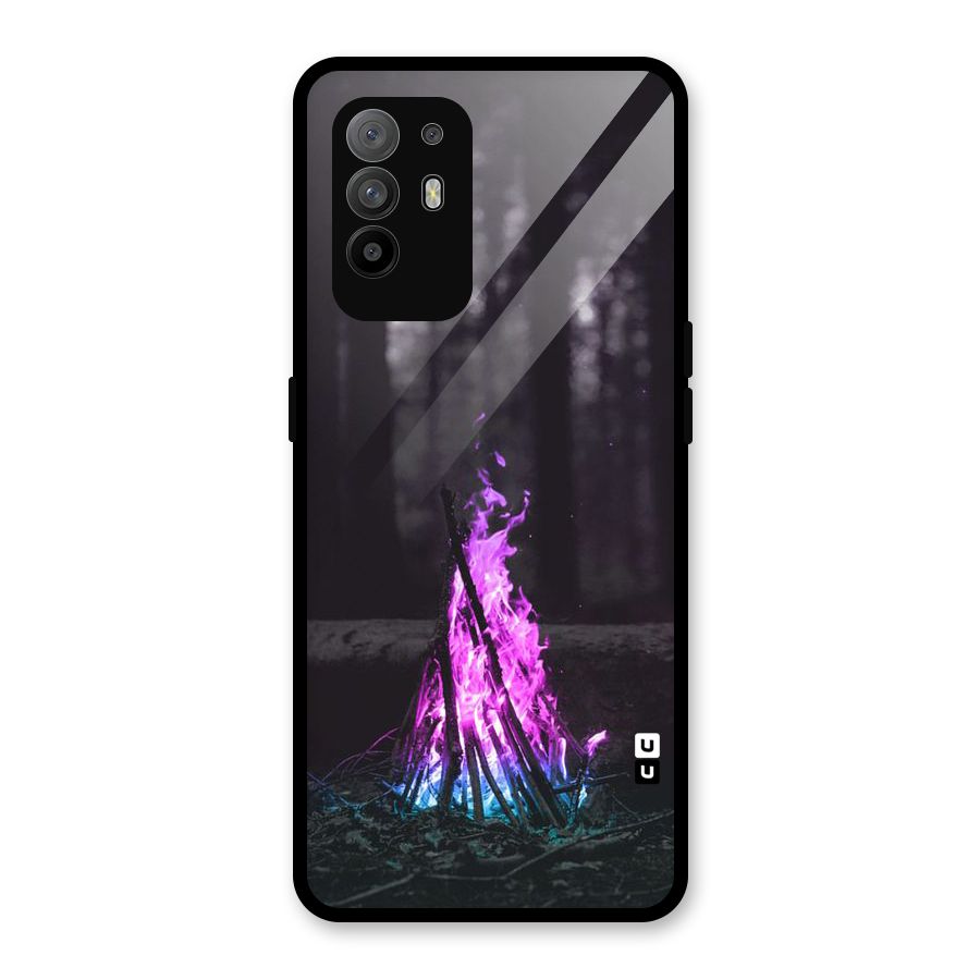 Wild Fire Glass Back Case for Oppo F19 Pro Plus 5G