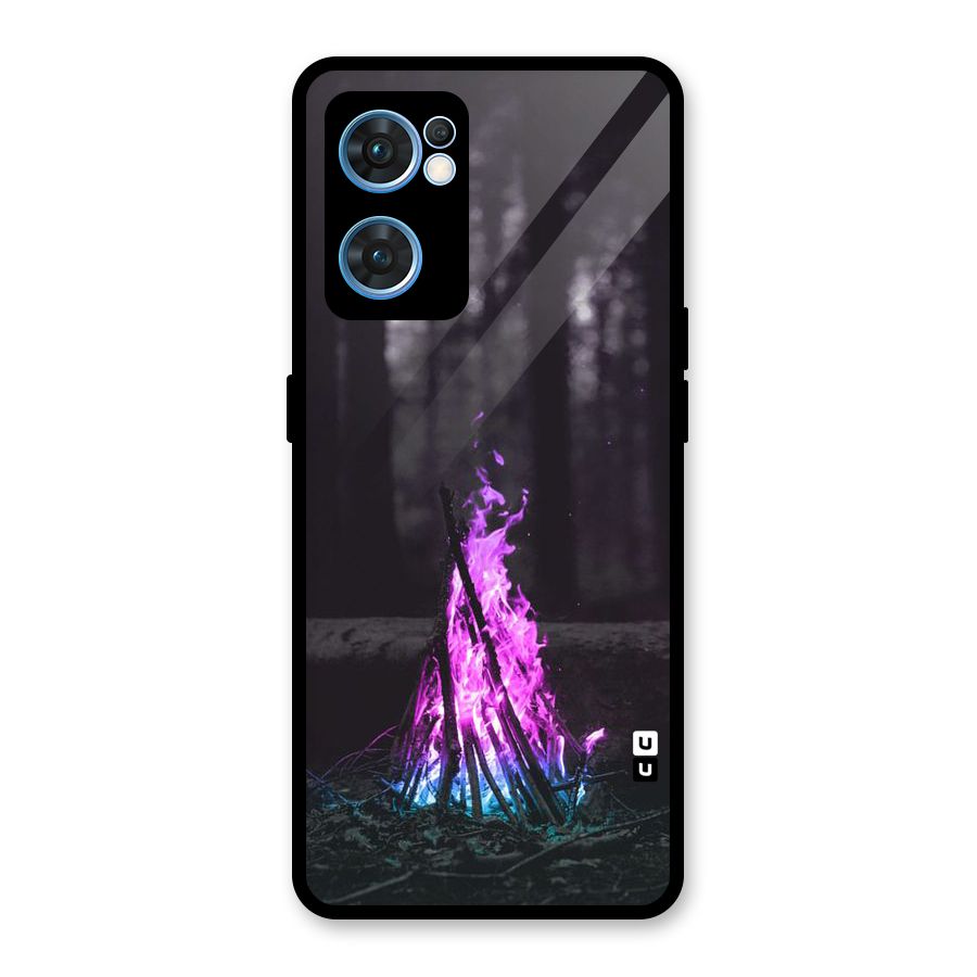 Wild Fire Glass Back Case for Oppo Reno7 5G