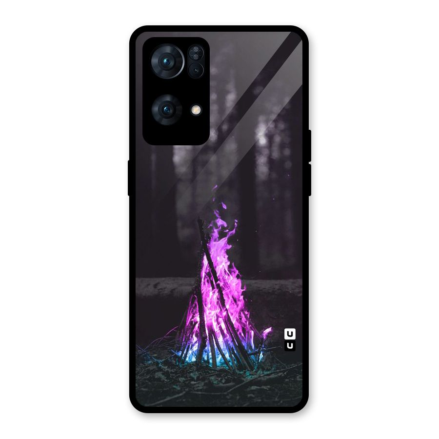 Wild Fire Glass Back Case for Oppo Reno7 Pro 5G